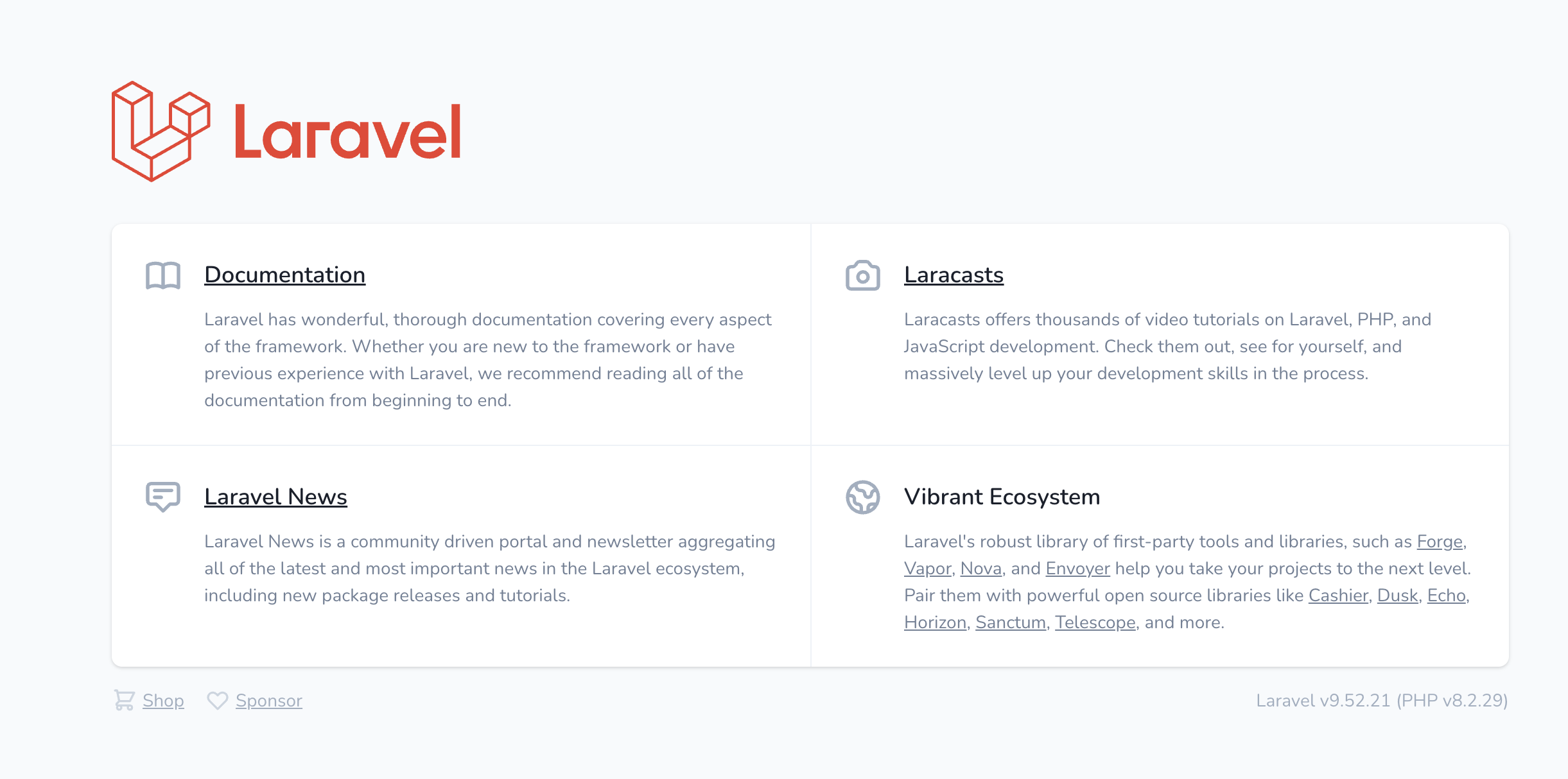 Projet docker Laravel